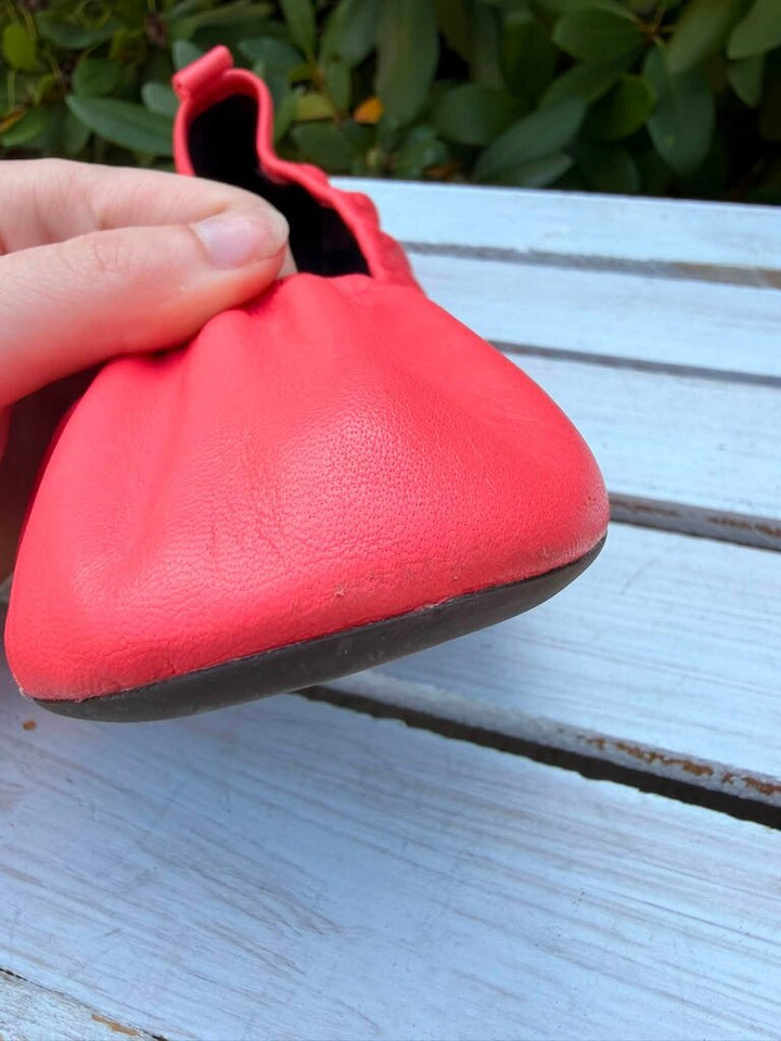 Tory Burch Eddie Leather Ballet Flats - Size 8