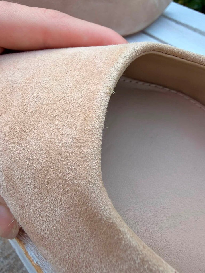 Sam Edelman Wanda Pointed Toe Flats In Cappuccino Suede - Size 8 (Retails For $100)
