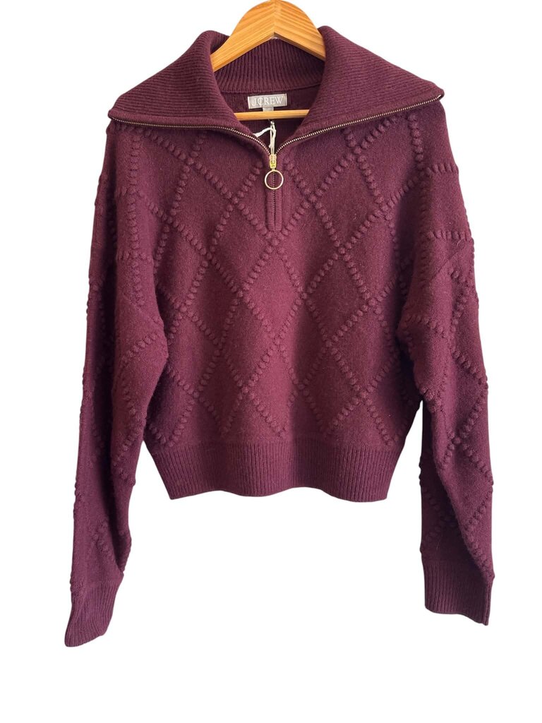 J Crew Zip Pullover Sweater - Size Medium