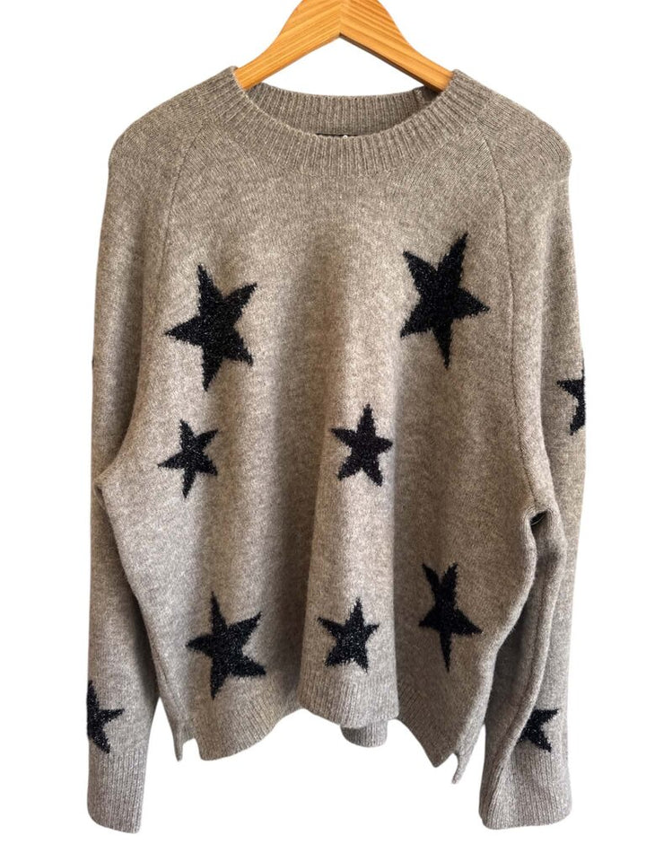 All Saints Crewneck Star Sweater - Size Medium