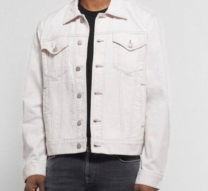 Club Monaco Stretch-Denim Trucker Jacket - Size Medium