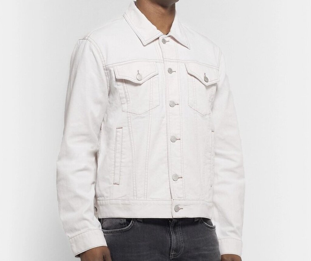 Club Monaco Stretch-Denim Trucker Jacket - Size Medium