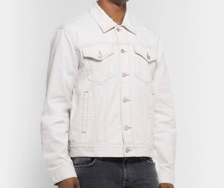 Club Monaco Stretch-Denim Trucker Jacket - Size Medium