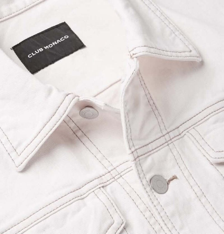 Club Monaco Stretch-Denim Trucker Jacket - Size Medium