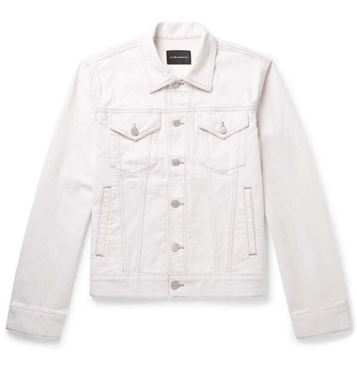 Club Monaco Stretch-Denim Trucker Jacket - Size Medium