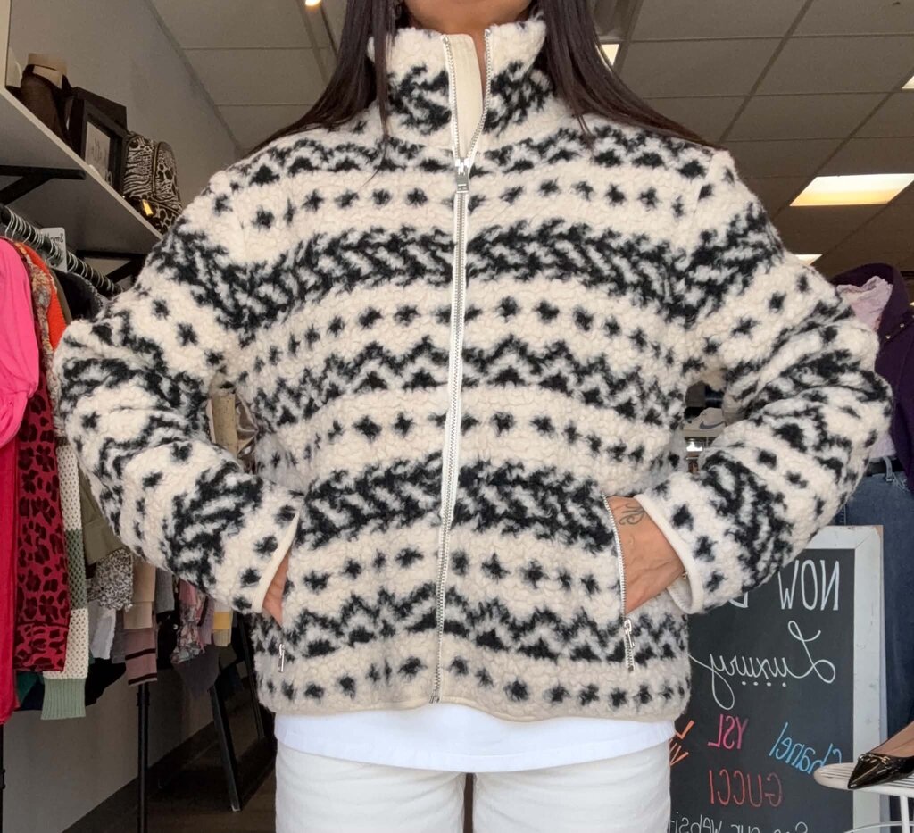 J Crew Sherpa Zip Jacket - Size Small
