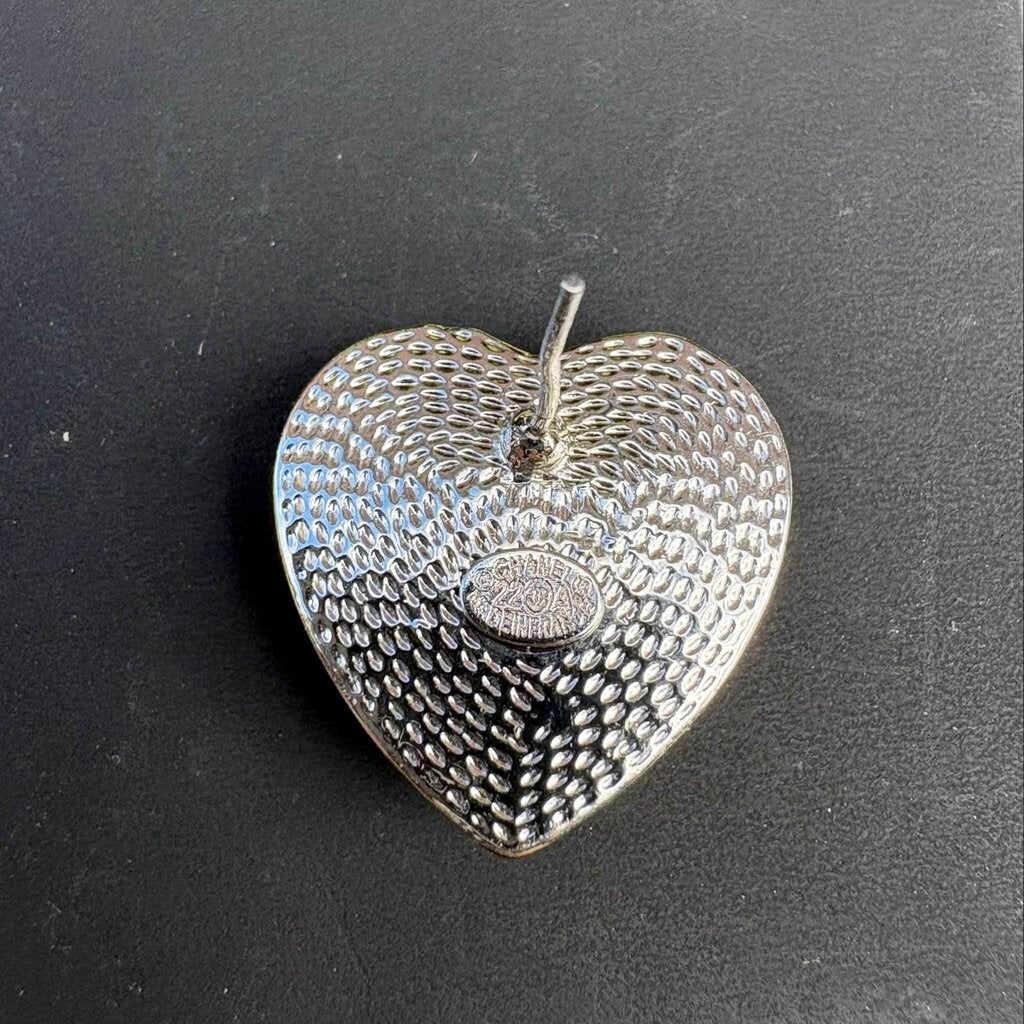 Chanel CC Heart Stud Earrings