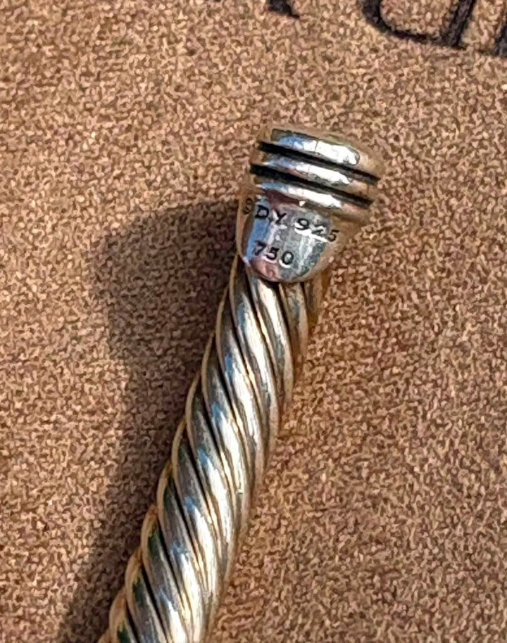 David Yurman X Classic Cable Station Bracelet - Size XL (Retails for $675)