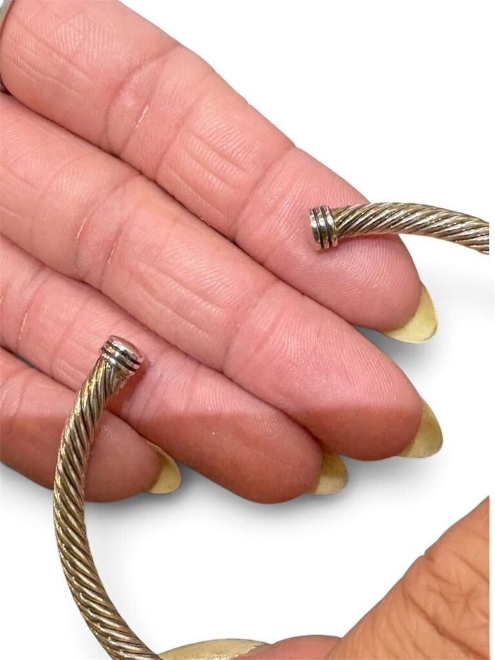 David Yurman X Classic Cable Station Bracelet - Size XL (Retails for $675)