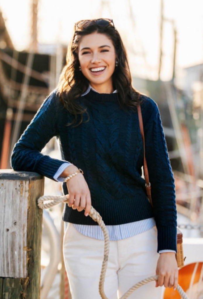 Kiel James Sailor Knit Sweater in Navy (Retails For $128) - Size Large