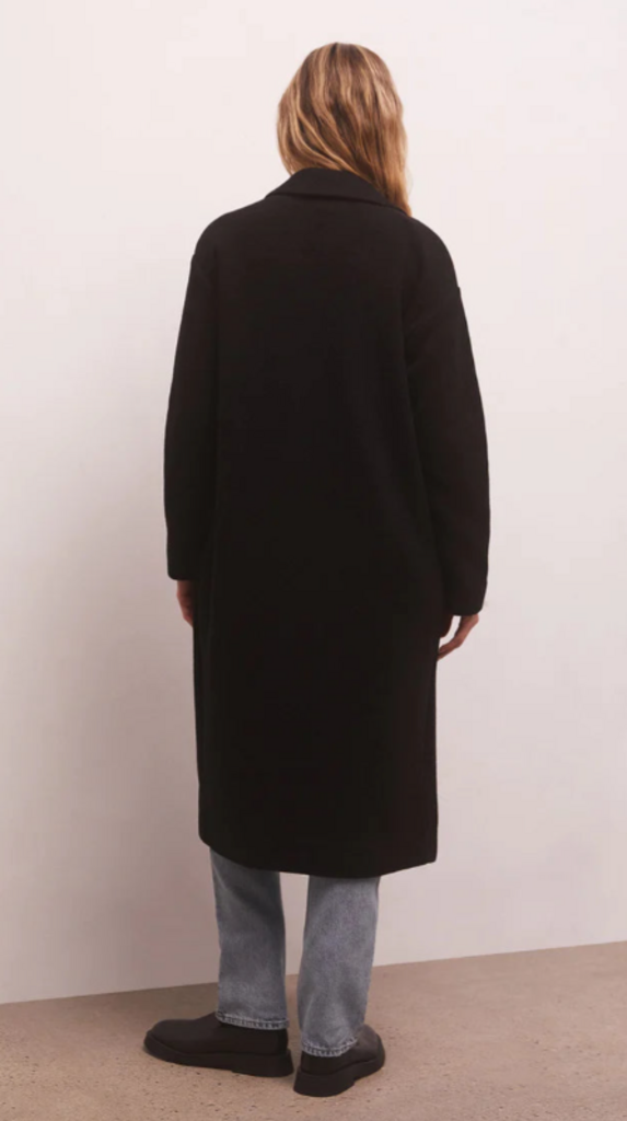 Z Supply Mason Knit Coat in Black (Retails For $199) - Size Medium