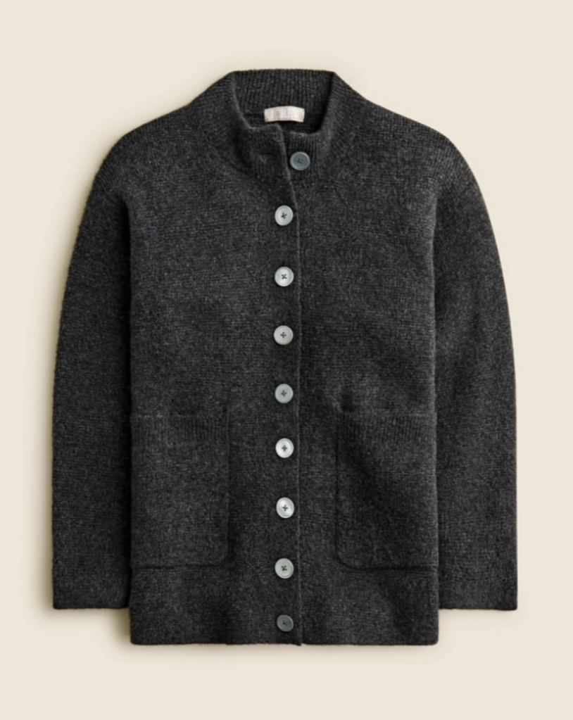 J Crew Relaxed Milano-Stitch Cardigan - Size Medium