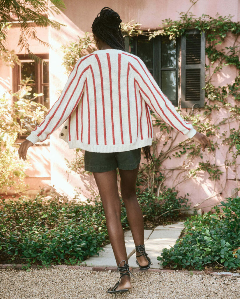 The Great The Sea Stripe Boxy Cardigan - Size Medium (Retails for $195)