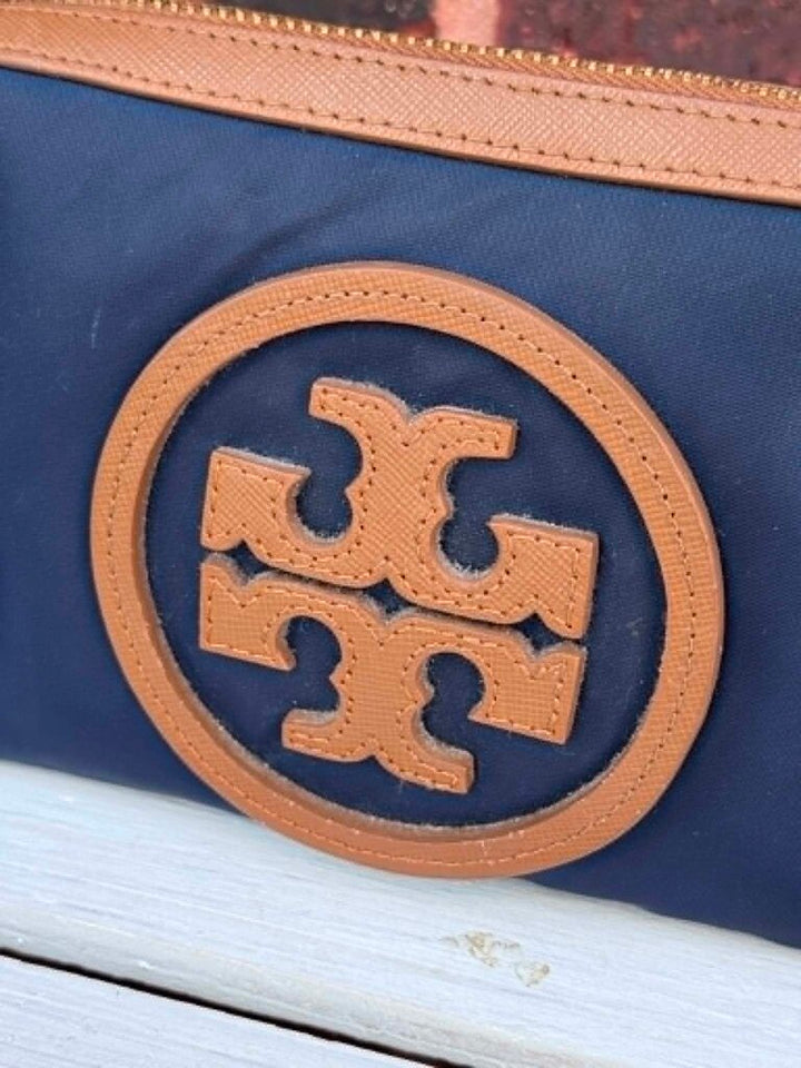 Tory Burch Embossed Nylon Cosmetic Pouch