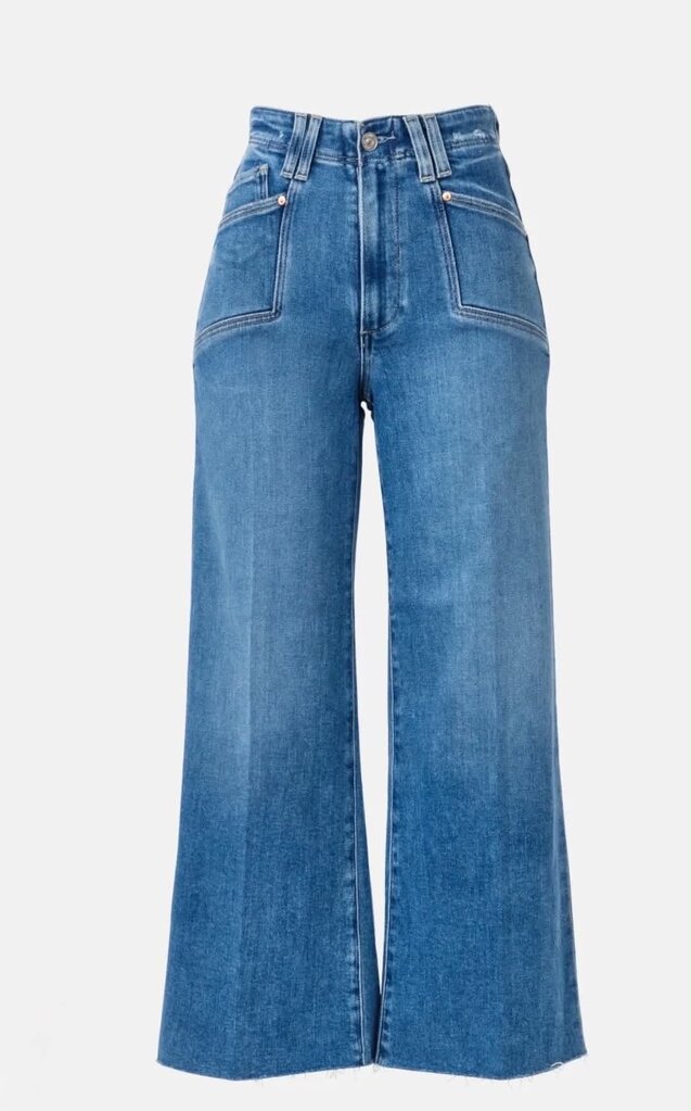 Paige Anessa High-Rise Wide Leg Jeans - Size 26