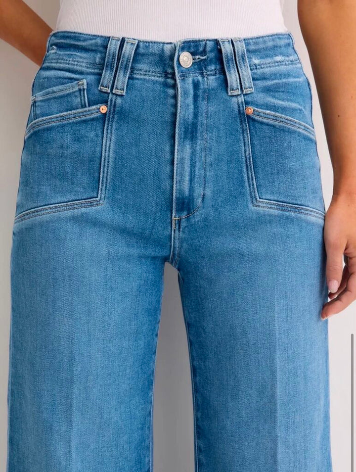 Paige Anessa High-Rise Wide Leg Jeans - Size 26