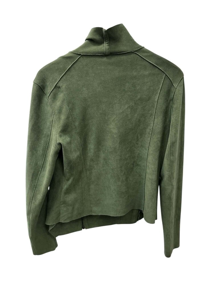 Blank NYC Sunny Days Faux Suede Asymmetrical Jacket - Size Medium