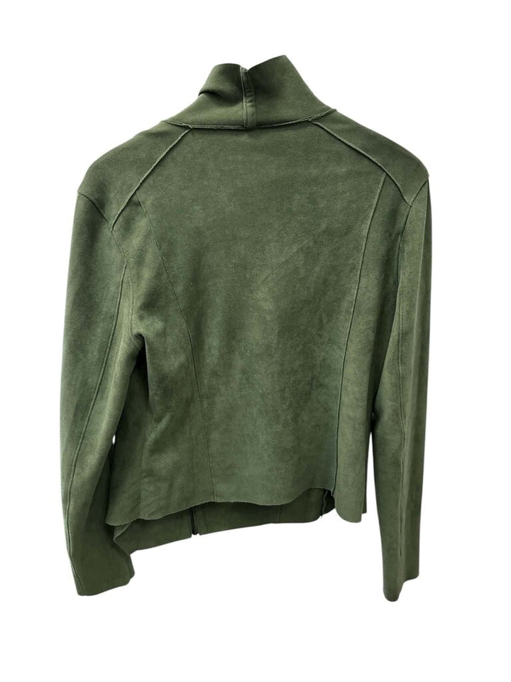 Blank NYC Sunny Days Faux Suede Asymmetrical Jacket - Size Medium