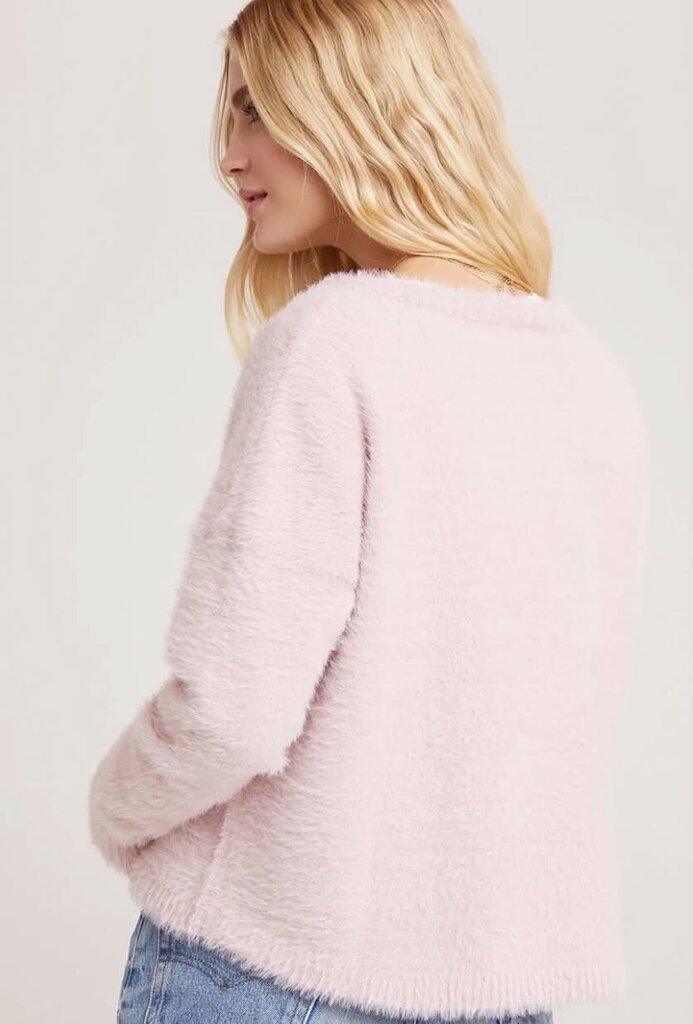 Bella Dahl Slouchy Sweater In Blush Pink - Size Small