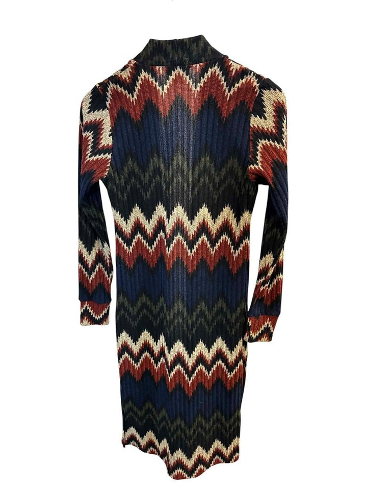 Veronica M Chevron Cardigan Duster Sweater - Size XS