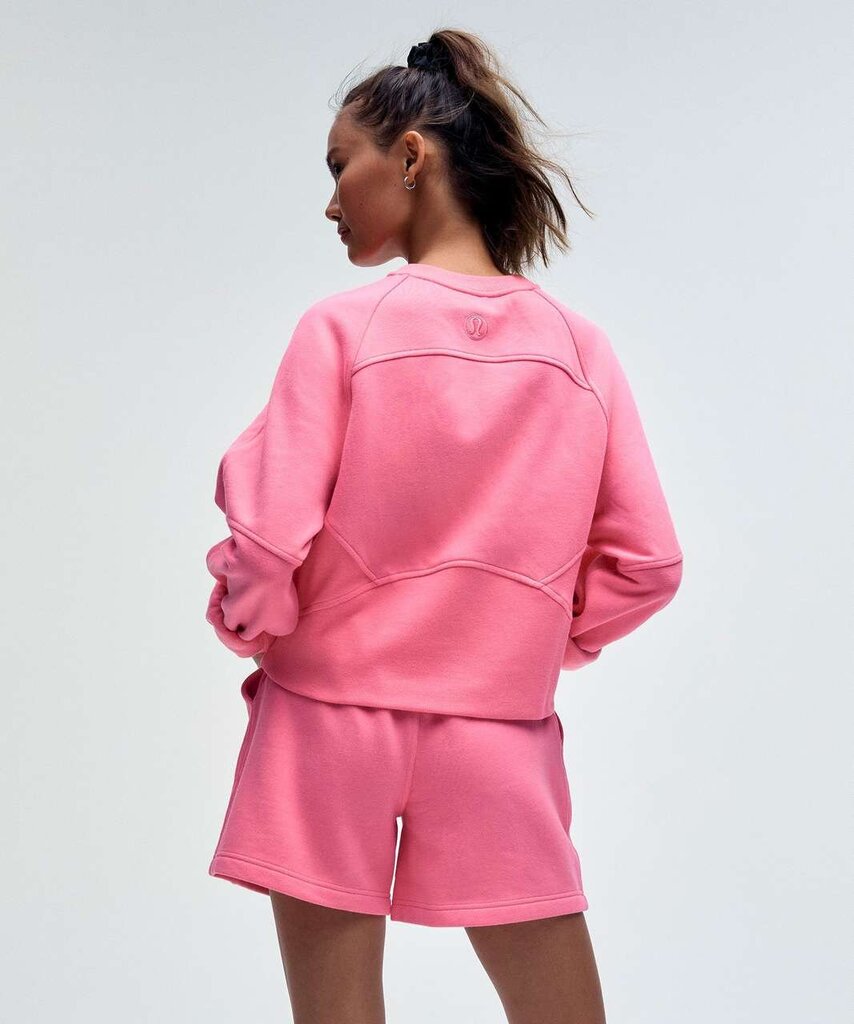 Lululemon Scuba Oversized Wordmark Pullover in Sakura Pink - Size Medium