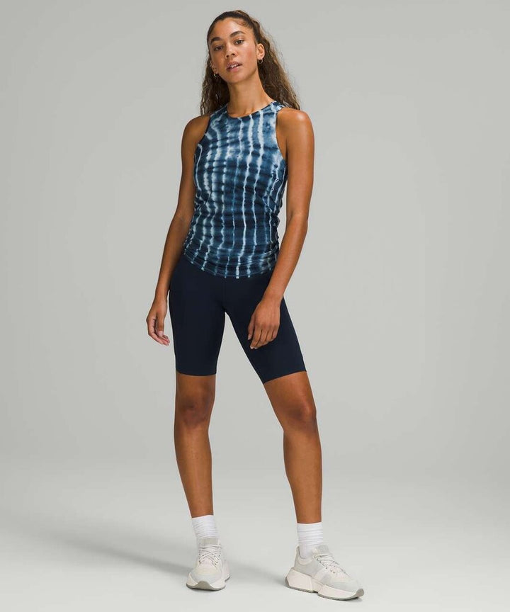 Lululemon All Tied Up Tank Top in Shibori Square Ocean Air True Navy - Size Small