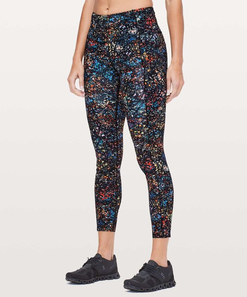 Lululemon Fast & Free 7/8 Leggings in Flowerescent Multi - Size 6