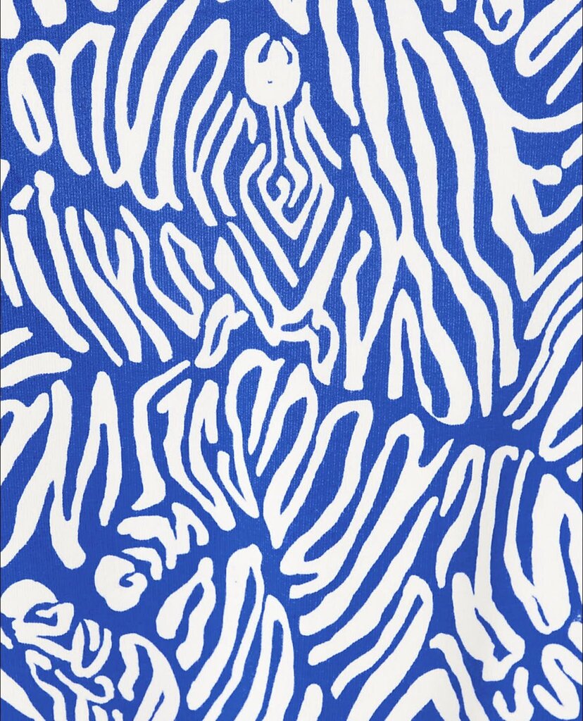 Lilly Pulitzer Wrenley UPF 50+ Zip Up in Martinique Blue Zee Bebe - Size Large