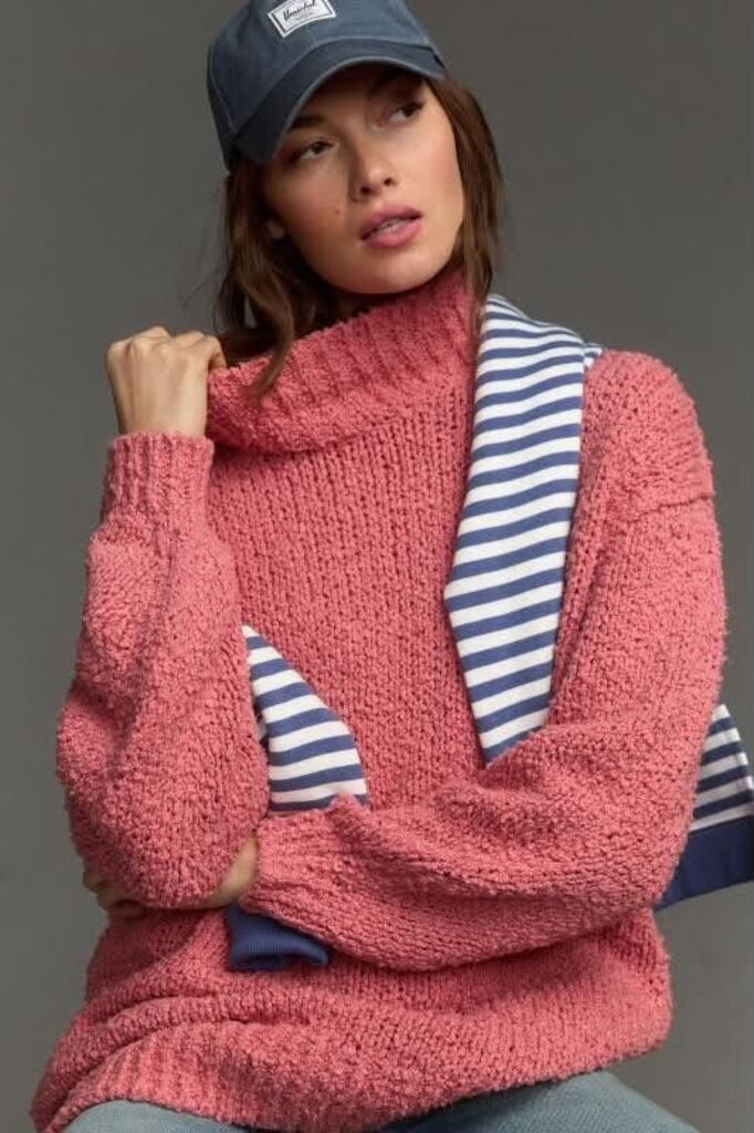 Anthropologie NWT Need-It Oversized Mock Neck Sweater - Size Medium (Retails for $128)