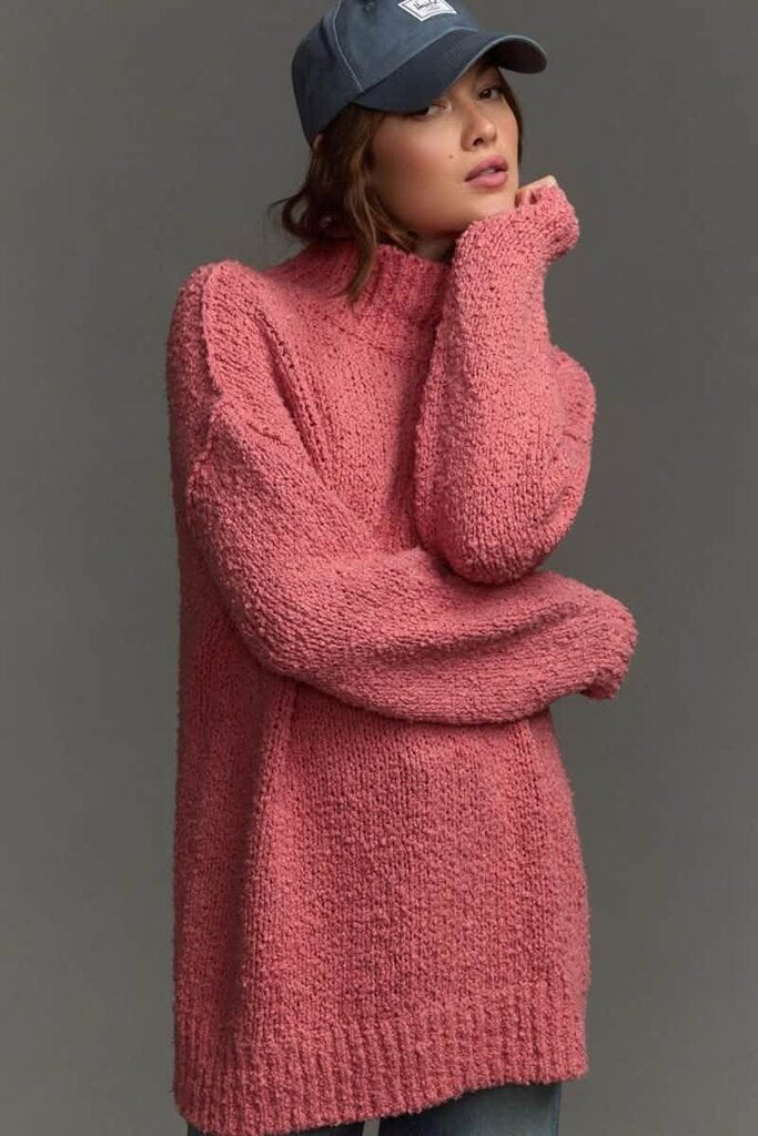 Anthropologie NWT Need-It Oversized Mock Neck Sweater - Size Medium (Retails for $128)