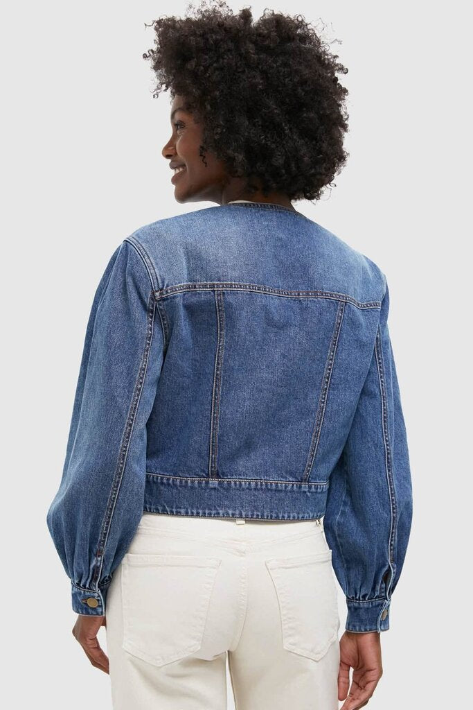 Tuckernuck Denim Cropped Stella Jacket - Size 4 (Retails for $198)