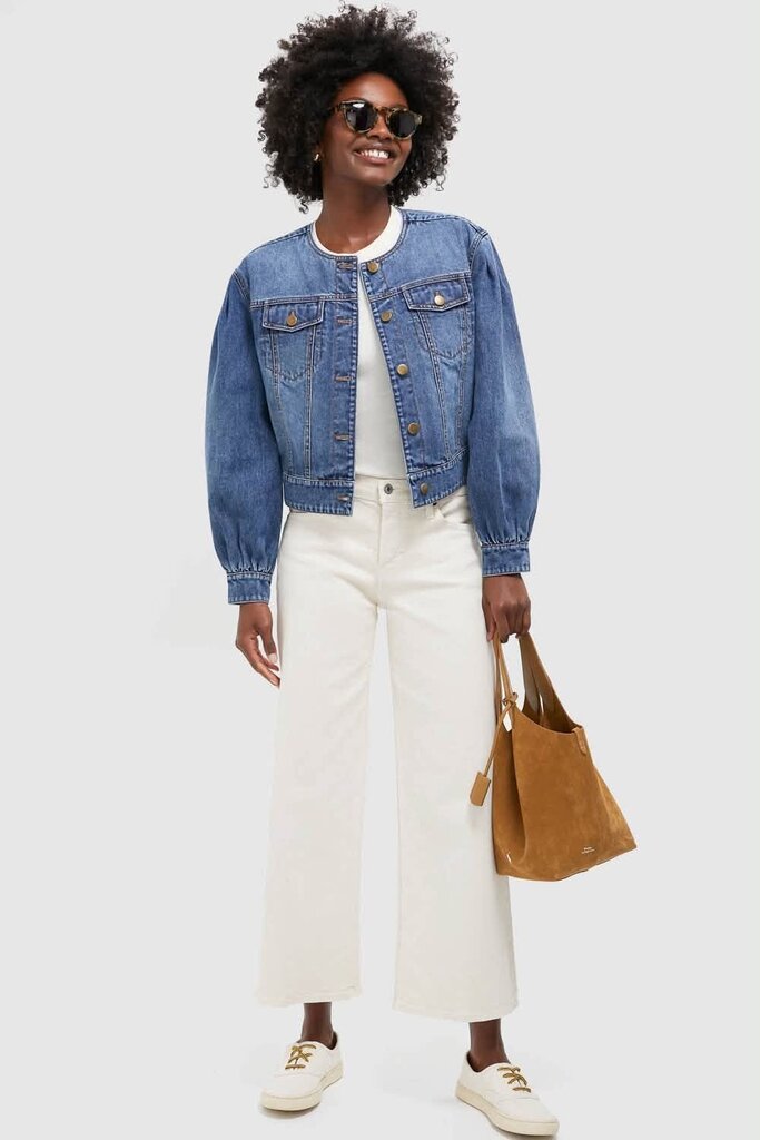 Tuckernuck Denim Cropped Stella Jacket - Size 4 (Retails for $198)