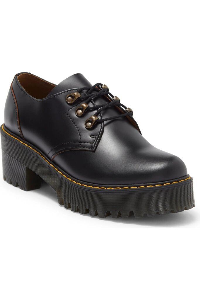 Doc Martens Leona Low Lug Sole Platform Derby - Size 8