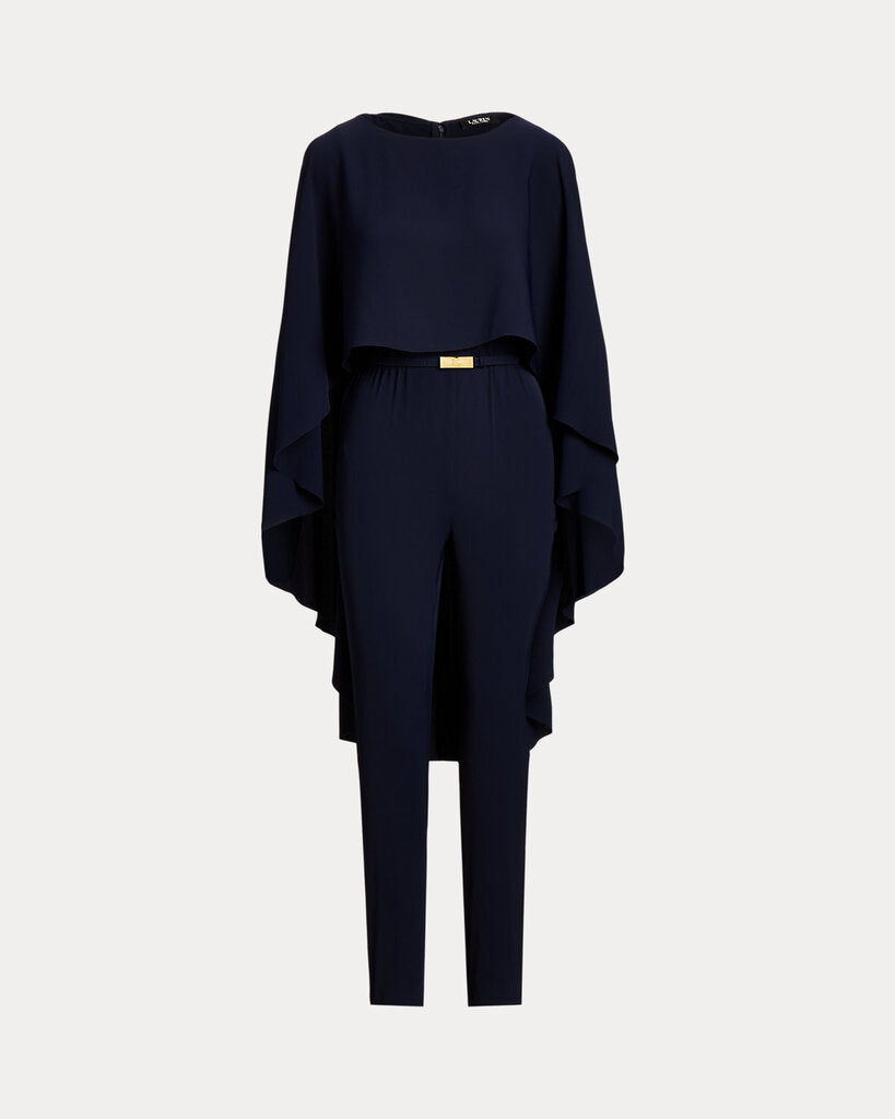 Ralph Lauren NWT Belted Cape Georgette Jumpsuit - Size 4 (Retails $295)