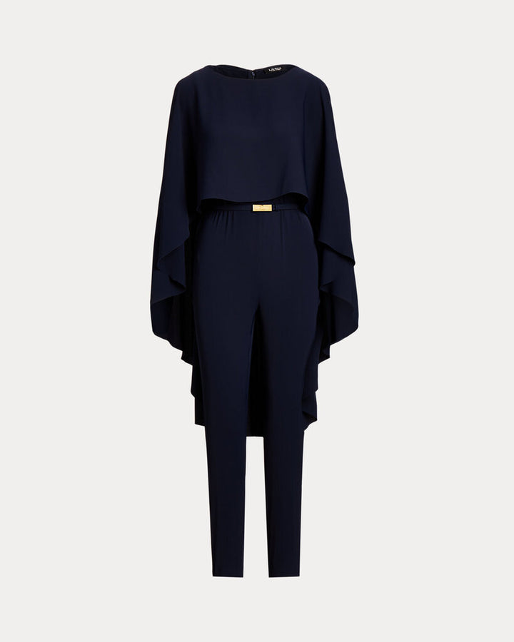 Ralph Lauren NWT Belted Cape Georgette Jumpsuit - Size 4 (Retails $295)