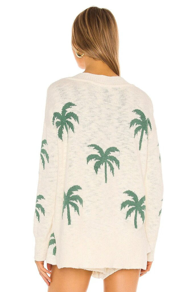 Show Me Your Mumu Gilligan Sweater in Palm Tree Knit - Size XS (Retails for $18)