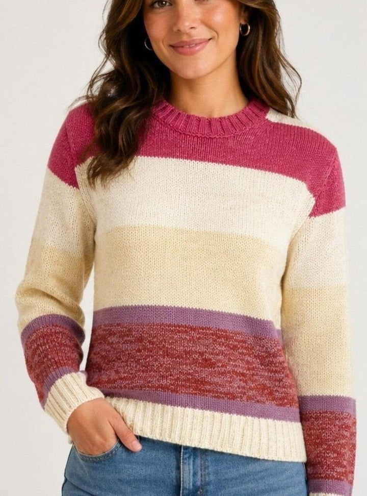 Splendid Striped Crew Sweater - Size Medium