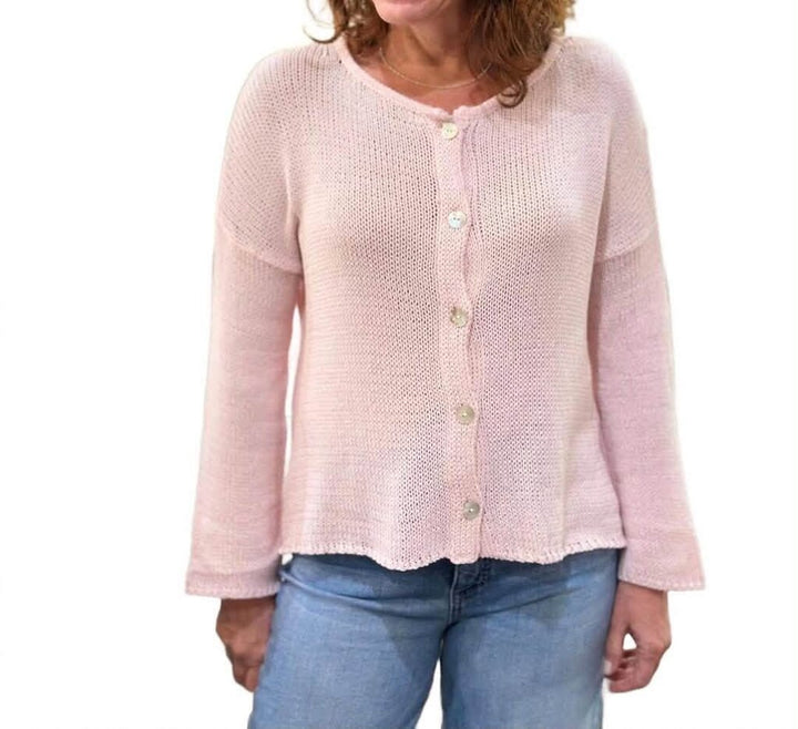 Wooden Ships NWT Sonnet Cotton Cardigan In Caprice Pink - Size S/M