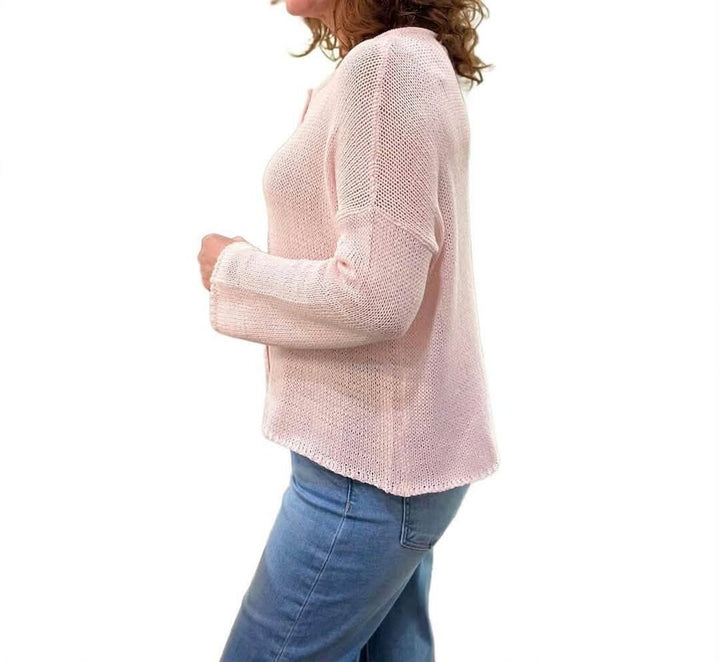 Wooden Ships NWT Sonnet Cotton Cardigan In Caprice Pink - Size S/M