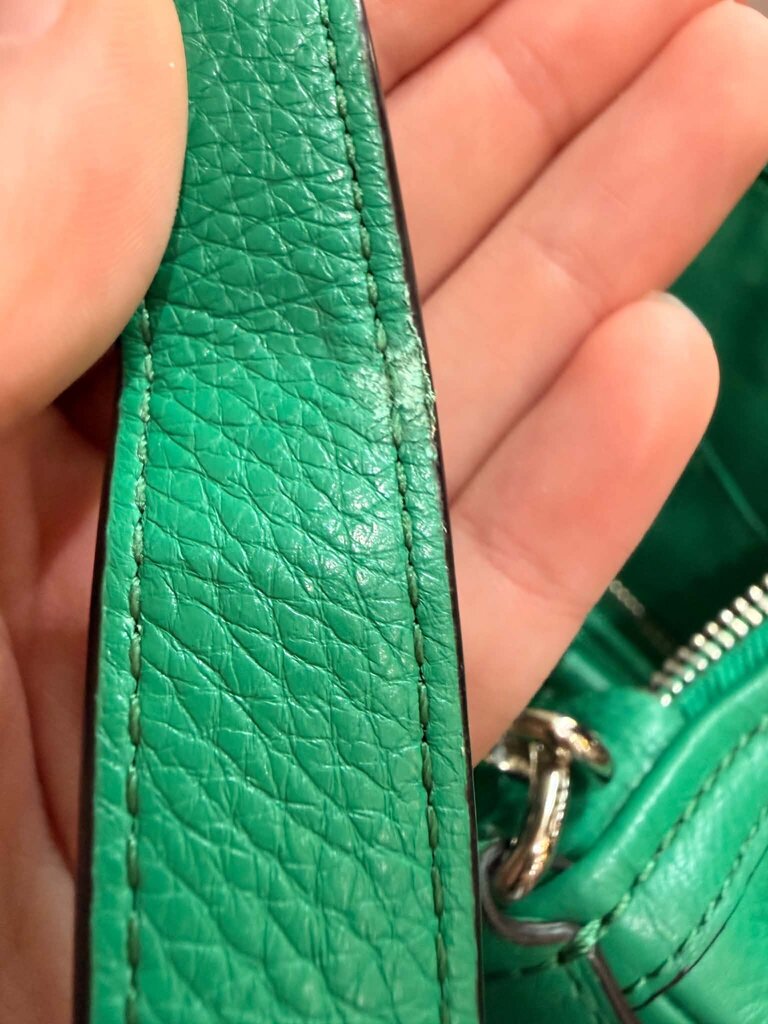 Coach Rivet Central Enamel Studded Satchel