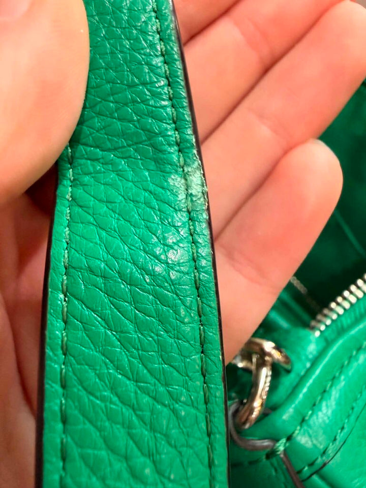 Coach Rivet Central Enamel Studded Satchel