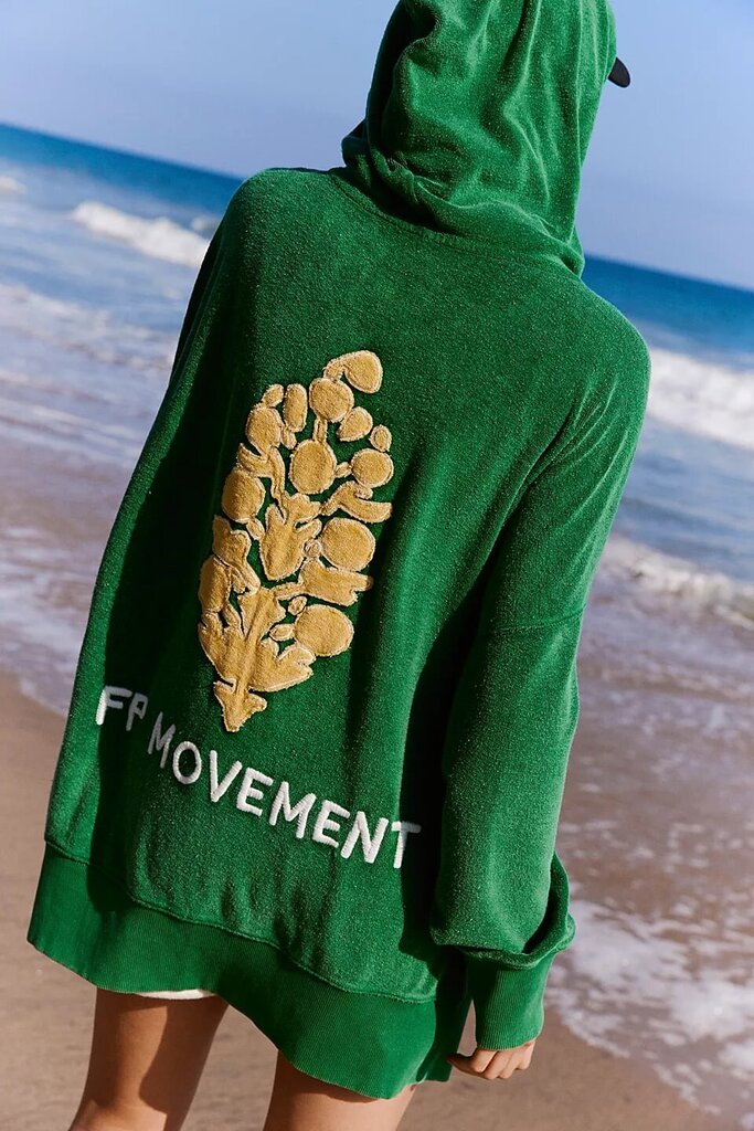 Free People Movement Sprint To The Finish Terry Zip-Up - Size XS