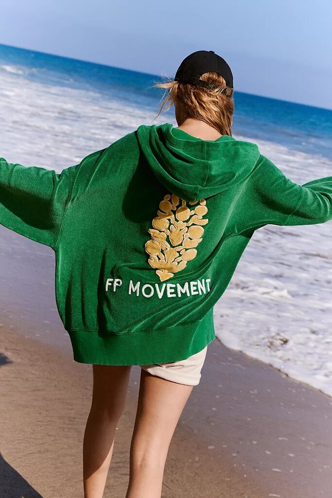 Free People Movement Sprint To The Finish Terry Zip-Up - Size XS