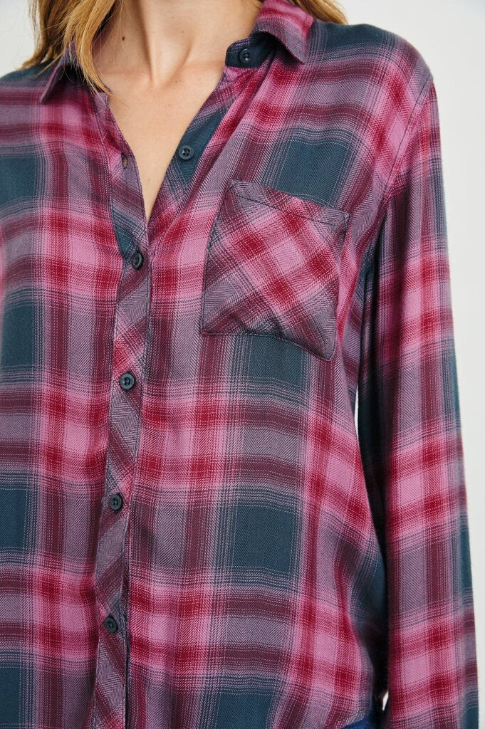 Rails Hunter Shirt in Dusty Mauve Evergreen - Size Medium(Retails $188)
