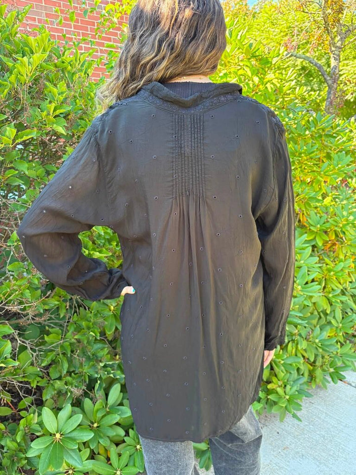 Johnny Was Eyelet Embroidered Blouse- Size Large