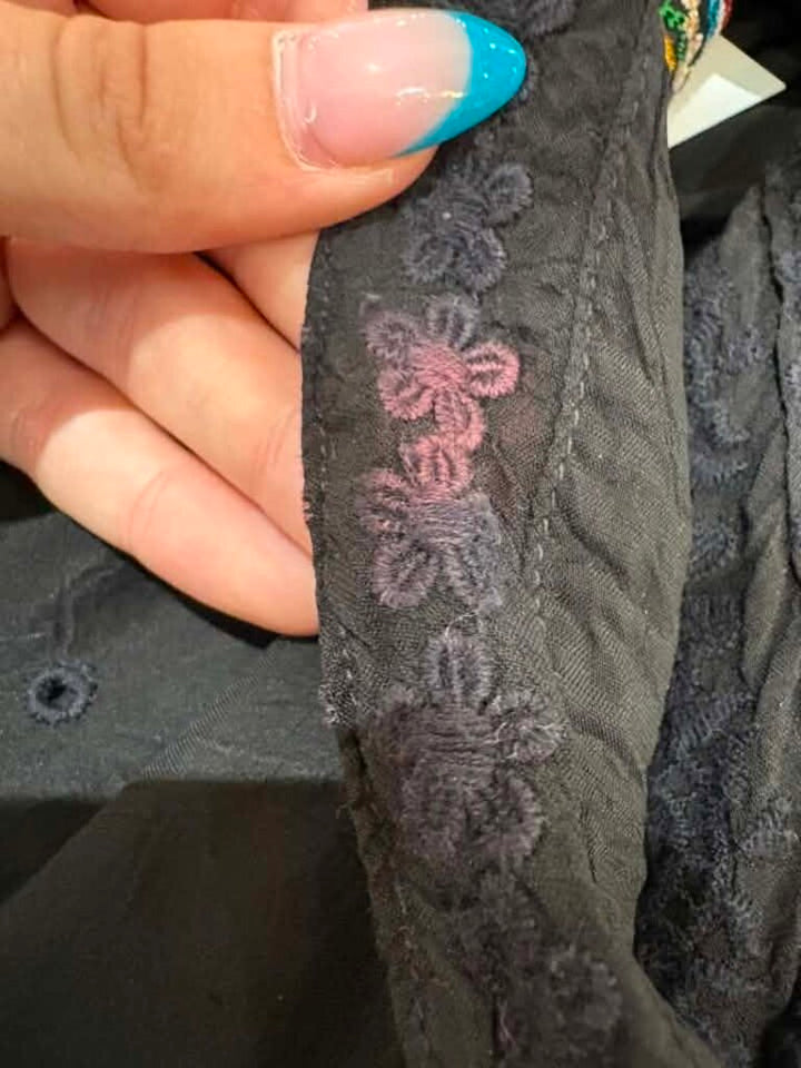 Johnny Was Eyelet Embroidered Blouse- Size Large