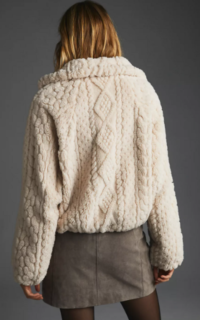 Pilcro Cable Fuzzy Jacket - Size Large P