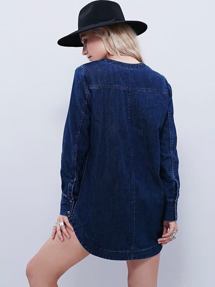 FP Neapolitan Dreams Denim Tunic Top- Size Large