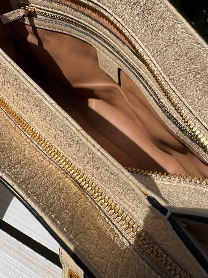 Gucci Large Arli Ostrich Bag
