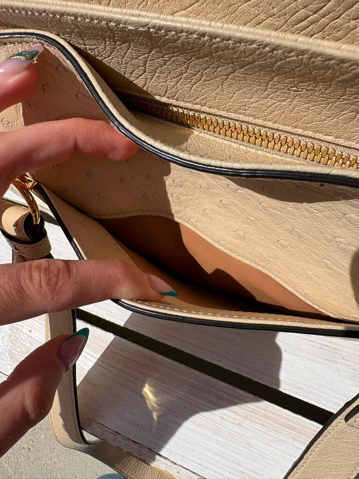 Gucci Large Arli Ostrich Bag